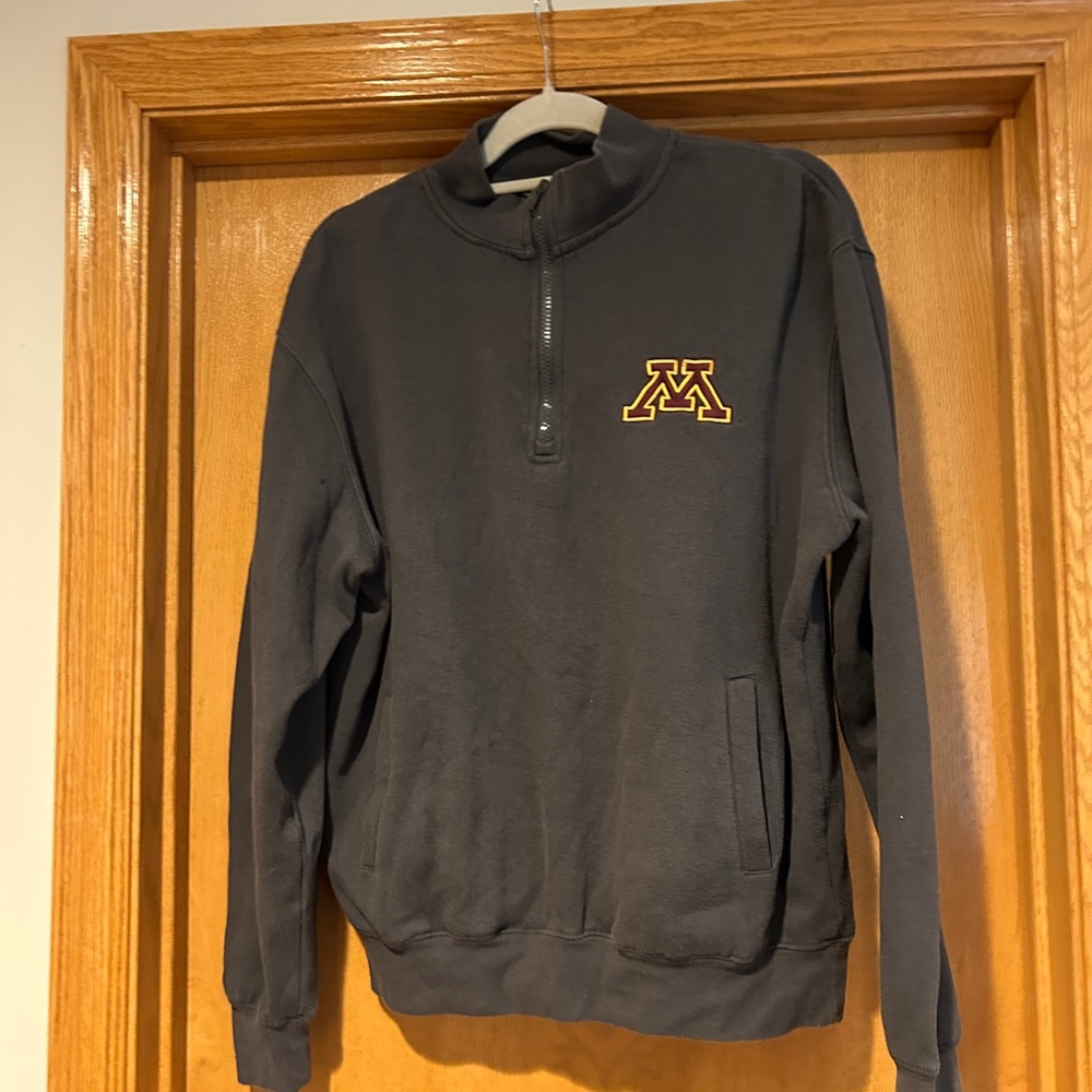 Unisex Gray Quarter-Zip Sweatshirt